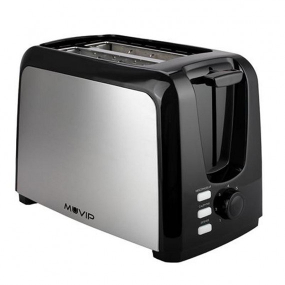 Tostadora de Pan Muvip Inox 750W con 2 Ranuras