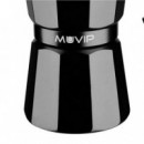 Cafetera Italiana Muvip 1 Taza de Aluminio Negro Mate Antiadherente