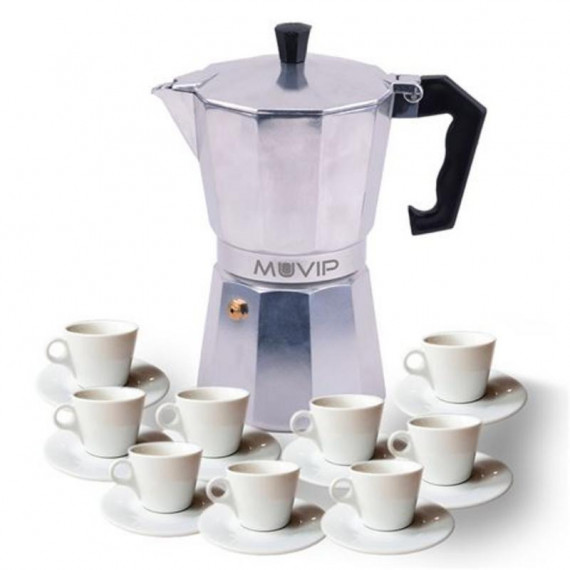 Cafetera Muvip de Aluminio Antiadherente para 9 Tazas