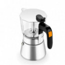 Cafetera Italiana Bra Flavour de Acero Inoxidable para 6 Tazas
