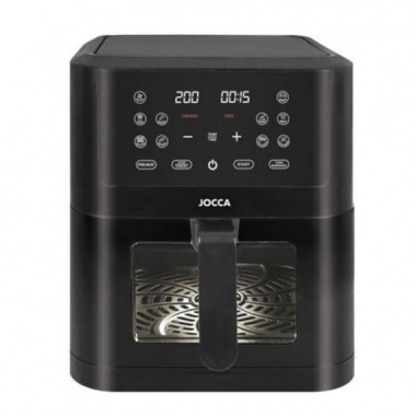 Freidora de Aire Digital Jocca 8 Litros Negra con Ventana 1800W