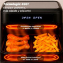 Freidora de Aire Grunkel de 10 Litros con Cubetos Flexibles y 2800W