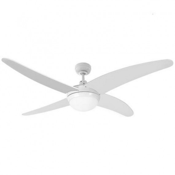 Ventilador de Techo EDM Caspio Blanco 60W 132cm con Mando a Distancia