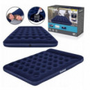 Colchón Hinchable Doble de Camping Bestway Pavillo con Bomba de Pie Integrada (203x152x28cm)
