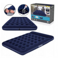 Colchón Hinchable Doble de Camping Bestway Pavillo con Bomba de Pie Integrada (203x152x28cm)