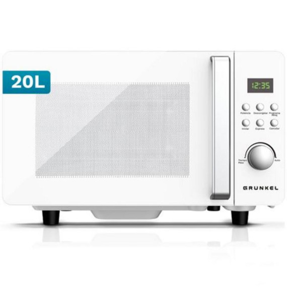 Microondas Digital GRUNKEL MWD-20FLAT con Grill, sin Plato Giratorio, 20 Litros 700W