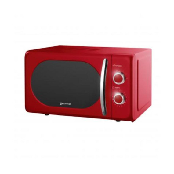 Microondas Vintage Grunkel Rojo 700W con Control Mecánico