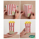 Set de 6 Cubos Plegables para Palomitas de Cartón Algon (19.7 x 9.2 cm)