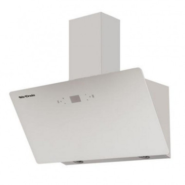 Mx Onda Campana Extractora Decorativa de Pared 60cm Negro Mate