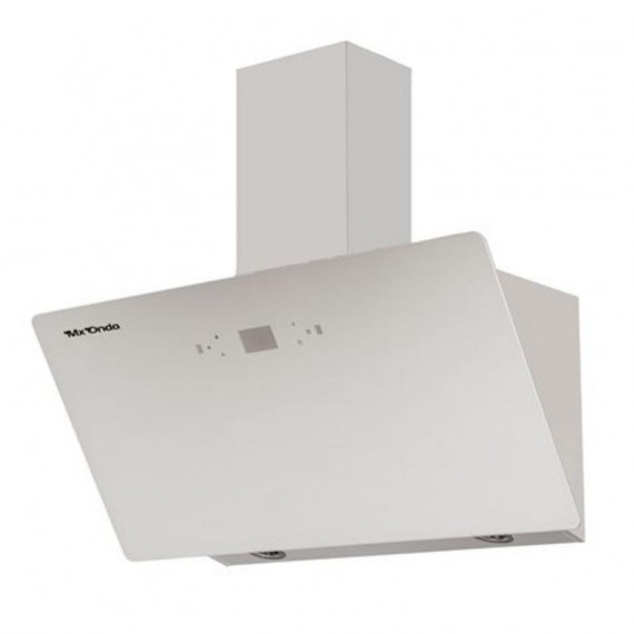 Mx Onda Campana Extractora Decorativa de Pared 60cm Negro Mate