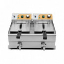 Freidora Eléctrica Profesional Chef Pro CF0105 Doble Cuba 10+10 Litros