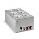 Baño María Eléctrico Industrial Chef Pro CF0114 6 Cubetas GN 1/6 1200W