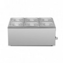 Baño María Eléctrico Industrial Chef Pro CF0114 6 Cubetas GN 1/6 1200W