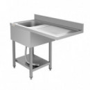 Fregadero Industrial Chef Pro CF0139 de Acero Inoxidable con Cubeta Izquierda y Estante (140x70x85 cm)