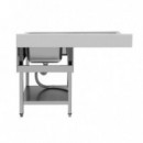 Fregadero Industrial 140x70x85cm Cubeta Derecha y Estante Chef Pro