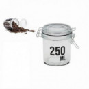 Tarro de Cristal Mara 250 ml con Cierre Hermético