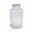 Tarro Dispensador de Vidrio con Grifo La Mediterránea 8 Litros