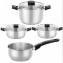 Batería de Cocina Monix Elite de Acero Inoxidable - 9 Piezas