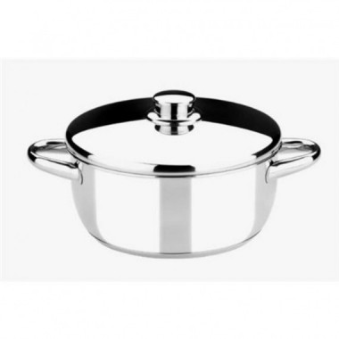 Cacerola Monix &Oacute;ptima de Acero Inoxidable con Tapa, 26 cm / 5 Litros