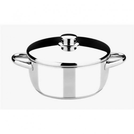 Cacerola de Acero Inoxidable Monix Óptima con Tapa, 30 cm, 7 Litros