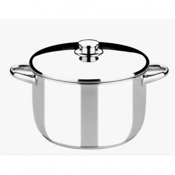 Olla de Acero Inoxidable Monix Óptima con Tapa, 22 cm, 5 Litros