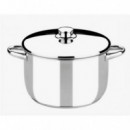 Olla de Acero Inoxidable Monix Optima, 24cm 6 Litros con Tapa