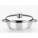 Rustidera con Tapa de Acero Inoxidable Monix Óptima 26 cm