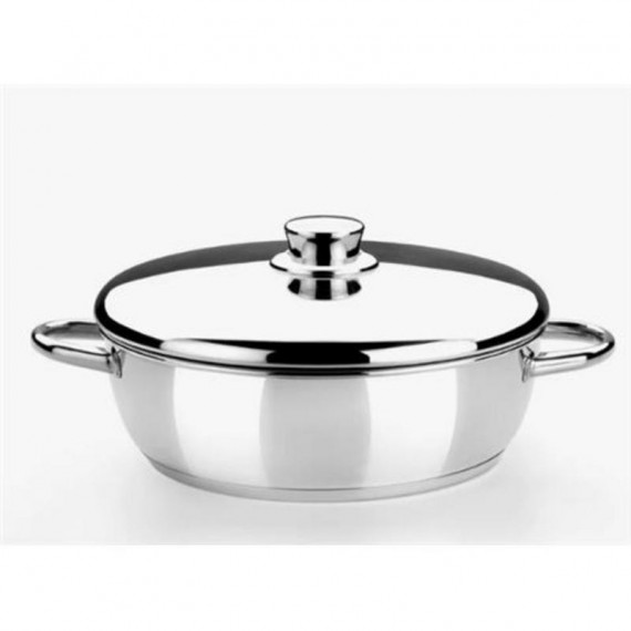 Rustidera con Tapa de Acero Inoxidable Monix Óptima 26 cm