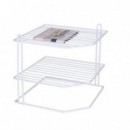 Estante Organizador Esquinero de Cocina Confortime Blanco 3 Alturas