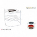 Estante Organizador Esquinero de Cocina Confortime Blanco 3 Alturas
