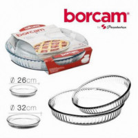 Set de 2 Fuentes para Tartas Borcam de Cristal 32/26 cm