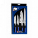 Pack de 4 Cuchillos Japoneses MONIX Solid Plus