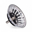 Filtro de Rejilla Tipo Teka Cromado con Espiga, Ø3 cm