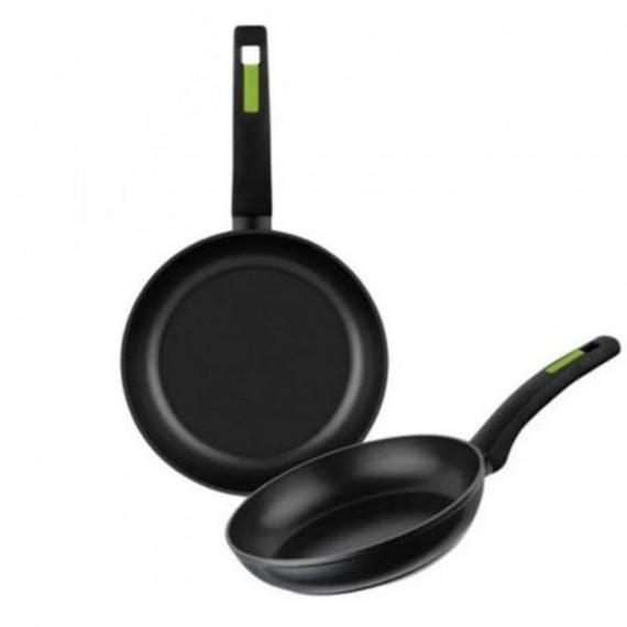 Pack 2 Sartenes MONIX Green de Aluminio Forjado 20/24 Cm - Antiadherente Inducción