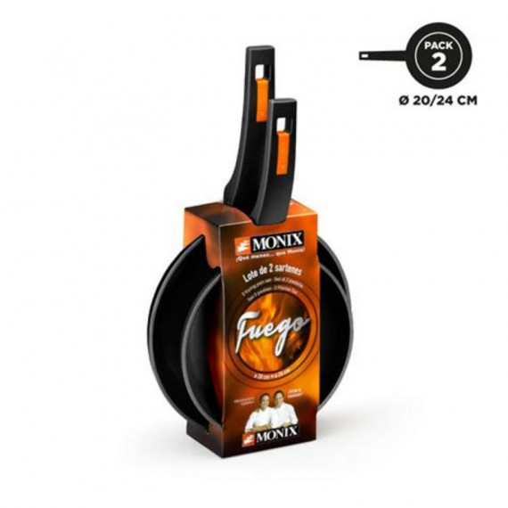 Pack 2 Sartenes de Aluminio Forjado Monix Fuego 20/24cm