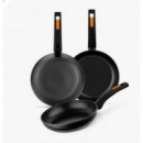 Pack 3 Sartenes de Aluminio Forjado Monix 18/22/26cm Aptas Inducción