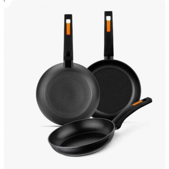 Pack 3 Sartenes de Aluminio Forjado Monix 18/22/26cm Aptas Inducción