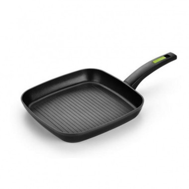Sart&eacute;n Grill Monix de Aluminio Forjado 28 cm con Antiadherente Xylan y Mango Verde