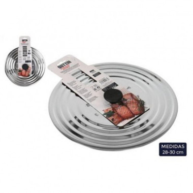 Tapa de Sart&eacute;n Quttin de Acero Inoxidable 28/30 cm con Desvaporizador