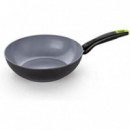 Wok de Aluminio Antiadherente Reciclado Monix Eco Nature 28 cm