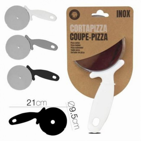 Cortador de Pizza Redondo de 9.5 cm y 21 cm en Colores Surtidos