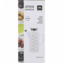 Jarra Medidora de Borosilicato La Mediterranea 1000ml con Tapa Metálica