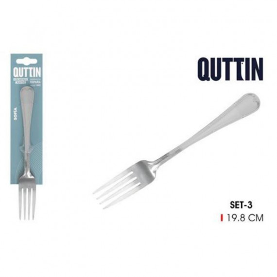 Pack 3 Tenedores de Mesa Quttin Serie Sofia 19.8cm
