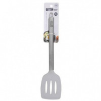 Pala Rayada de Cocina Quttin de Acero Inoxidable con Silicona