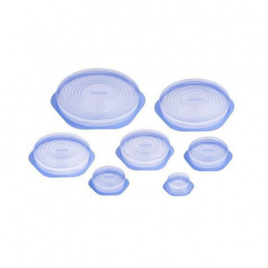 Set de 10 Tapas de Silicona Reutilizables Monix para Protecci&oacute;n de Alimentos