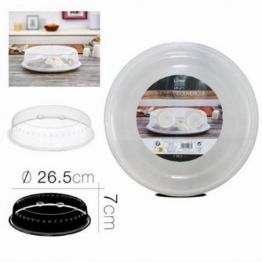 Tapa de Microondas Transparente 26.5 x 7 cm