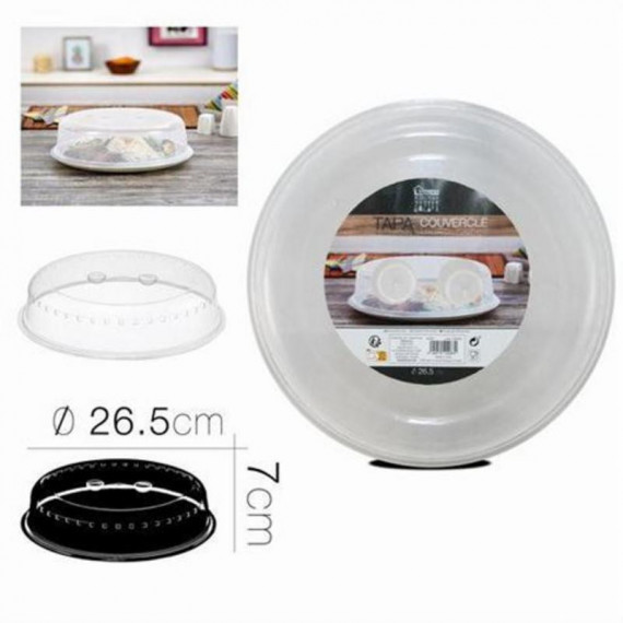Tapa de Microondas Transparente 26.5 x 7 cm