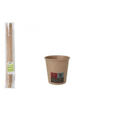 Set 50 Vasos de Cart&oacute;n Kraft Algon 80cc