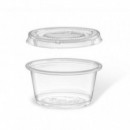 Pack 10 Tarritos para Salsa Algon con Tapa Transparente de 60 ml