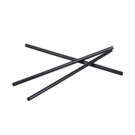 Pack 25 Cañitas Reutilizables Negras 19.5cm Algon